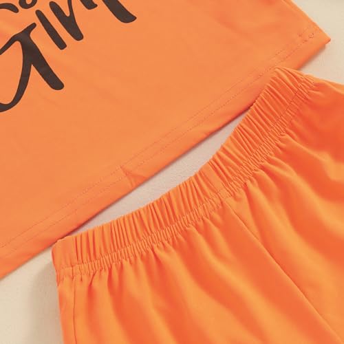 Image of Toddler Little Girl Clothes Summer Sleeveless Daddys Girl Letter Tank Tops Shorts Set 2Pcs Kids Casual Outfits