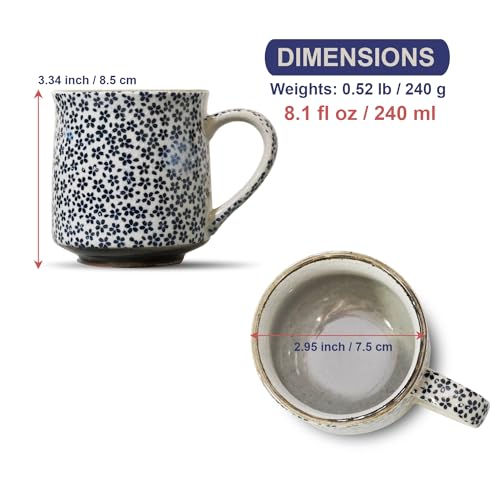 Taza pequeña de cerámica Sometsuke Mino Ware miniatura 4
