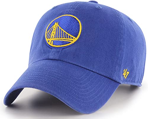 47 NBA Unisex-Adult Clean Up Adjustable Hat Cap One Size Fits All (Golden State Warriors) Blue