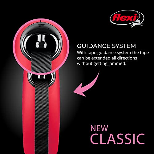 FLEXI Classic Hundeleine, einziehbar, 16 ft, Größe M, Rot CL2MT5.250.R