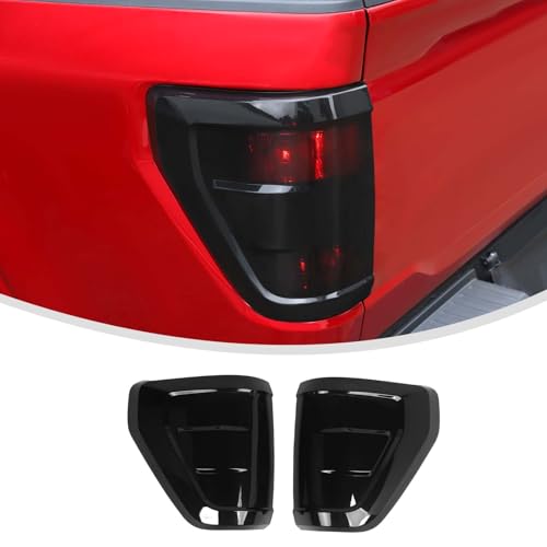 Linskip Tail Light Overlay Covers for Ford F150 2021-2023 XL & XLT, Tail Lamp Guard Trim Bezels Decoration for F150 Exterior Accessories(Smoke Dark)