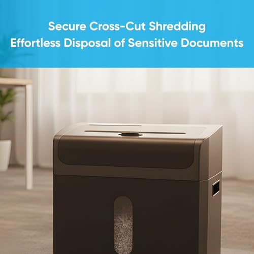 Image of Kores Easy Cut 822N Paper Shredder | 6-Sheet Cross Cut (P4) | Shreds Paper, Credit Cards, CDs & Paper Clips | Auto Start /Stop | 14L Bin | Home & Office