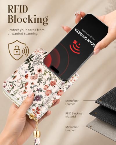 Image of Bistup 40 Slots Credit Card Holder for Women Girls, Pink Floral