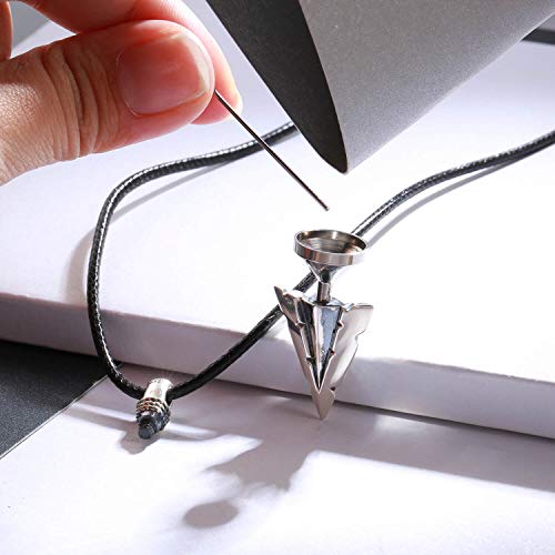 MANBU Sterling Silver Urn Necklace for Men: Arrowhead Memorial Pendant Cremation Ash Jewelry Bereavement Keepsakes Gift for Loss of a Loved One (style 1) - Thumbnail 6