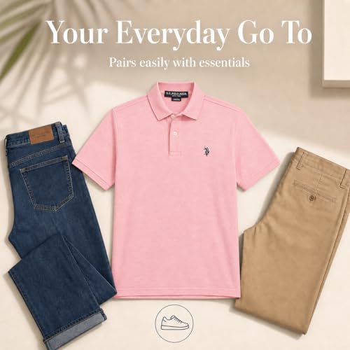 Image of U.S. POLO ASSN. Men Cotton Regular Fit Solid Polo With Small Pony
