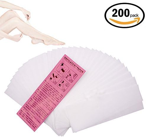 Wax Strips - 200 Pieces Waxing Strips for Non-Woven Epilating Strips Facial and Full Body Hair Removal