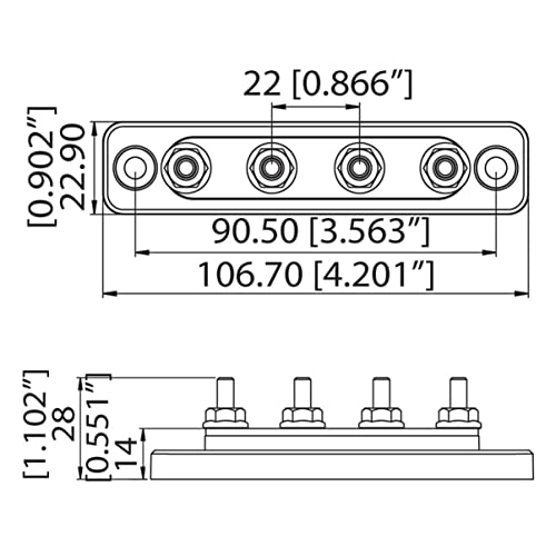 Borne de connexion électrique 48V avec couvercle transparent isolant