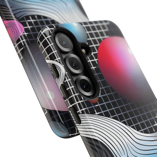Coque Samsung S25 Plus rigide brillante paysage géométrique