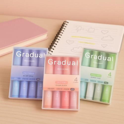 Image of Shuttle Art Aesthetic Cute Pastel Highlighter Pen Set (4 Pcs)-Soft Color Ink Highlighters, Quick Dry No Bleed Marker Pens with Chisel Tip for Note Taking,Journaling,School & Office Stationery(Orange)