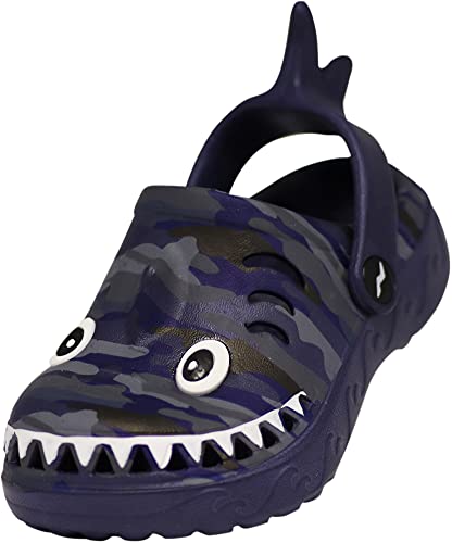 NORTY Toddler Clogs for Girls & Boys Size 9, Easy Slip-On Clogs for Kids with Comfortable Back Strap, Durable for Beach, Pool & Outdoor Play, Blue...