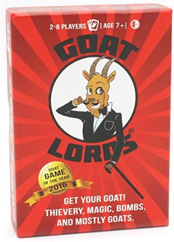 Gatwick Games Goat Lords, Hilarious, Addictive and Competitive Card Game with Goats - Fun Card Games for Adults, Teens, and Family Game Night - Family Games for Teens, Adults & Kids 8-12 - 2-6 Player