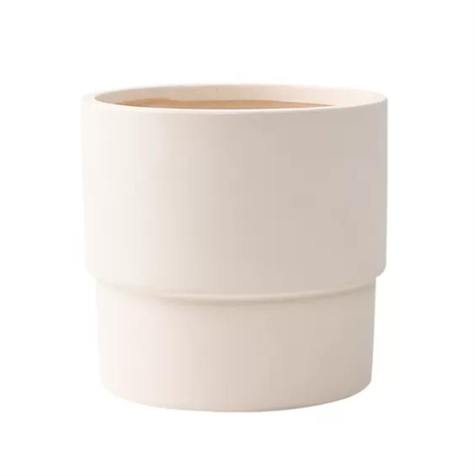 Doniczki na kwiaty jednolity kolor proste zamknięte stopy okrągłe ceramiczne doniczki domowe sukulenty zielone rośliny kwiaty doniczki rośliny domowe, sukulenty, kwiaty (kolor: biały, rozmiar