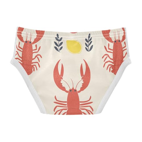 Wusikd Red Lobster Boys' Underwear Cotton Lemon Boys Briefs Soft Toddler Underwear 2T2