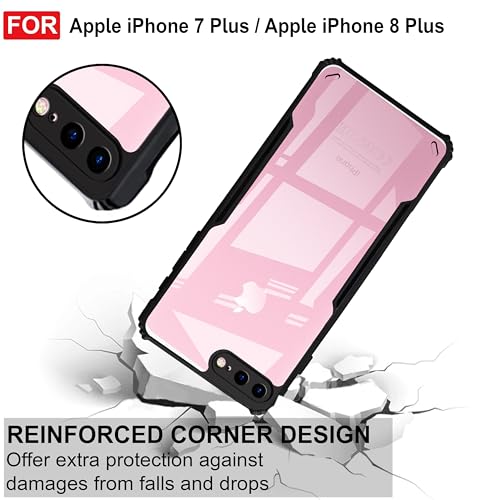 Image of Zapcase Back Case Cover for 7 iPhone 8 Plus (TPU, Polycarbonate Matte Black)