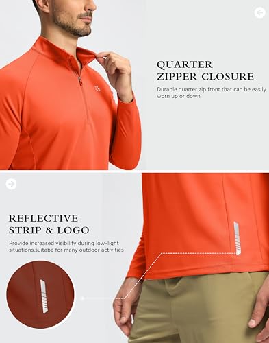 Image of G Gradual Men's Quarter Zip Pullover Running Athletic Shirts Long Sleeve | Lightweight, Quick Dry, Moisture Wicking, Sun Protection, 1 /4 Zip Golf Pullover for Men Workout, Gym, Hiking, Casual