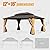 12X16Ft Cedar Wood Gazebo, Solid Wood Hardtop Gazebo with Galvanized Steel Double Roof, Netting & Curtains, Outdoor Gazebo for Patio, Backyard, Deck