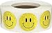 Amarillas Pegatinas Brillantes de Cara Feliz, 19 mm 3/4 Pulgadas Etiquetas de Círculos Holográficos Brillantes 500 Paquete