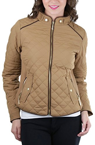 ToBeInStyle Women's Padded Warm Diamond Quilted Jacket Fully Lined w/Pockets