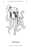  Oktopus Ritter Schutzhelm mit Zopf Notizbuch: Punkteraster Notizbuch für Freunde des Mittelalters