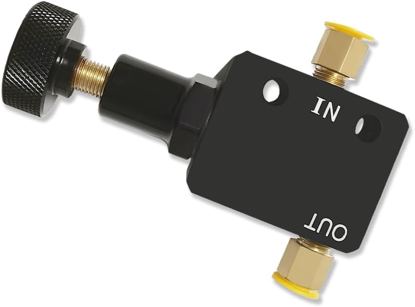 Universal Knob Adjustable Disk Drum Brake Proportioning Valve Black Aluminum