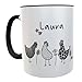 Kilala Kaffeetasse H&uuml;hner Geburtstaggeschenk f&uuml;r H&uuml;hnerliebhaber Teebecher Bauernhof Landleben Huhn (schwarz)