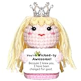 AICase Wicked Merch Glinda Dolls for Mom Stuffers Wicked Witch of The West Crochet Funny Positive Gifts Emotional Support Nuggets Handmade Cheer Gifts for Women/MoM Men Birthday_Pink