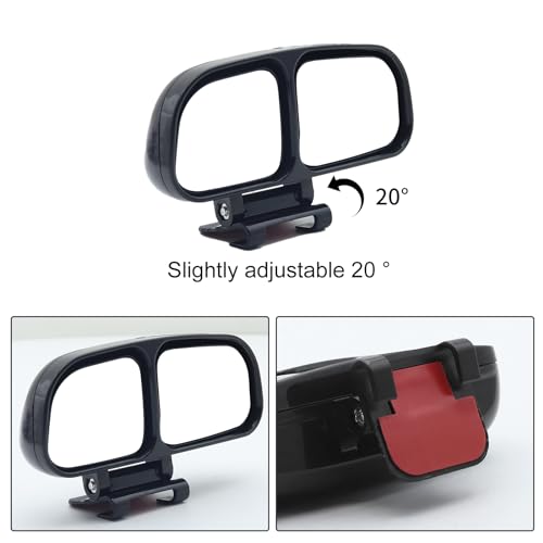 Image of Blind Spot Mirror Adjustable 360 Degree Car Side Mirror, HD Glass Rear View Exterior Accessories Frame Thickness Less than 5MM for Car SUV (dual mirror right)
