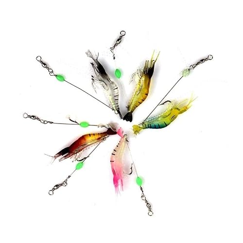 Soft Plastic Fishing Lures Fishing Baits - Yokellmux 5Pcs Soft Plastic Life-Like Fishing Baits Set For Bass, Trout, Salmon, For Freshwater And Saltwater #TOP5