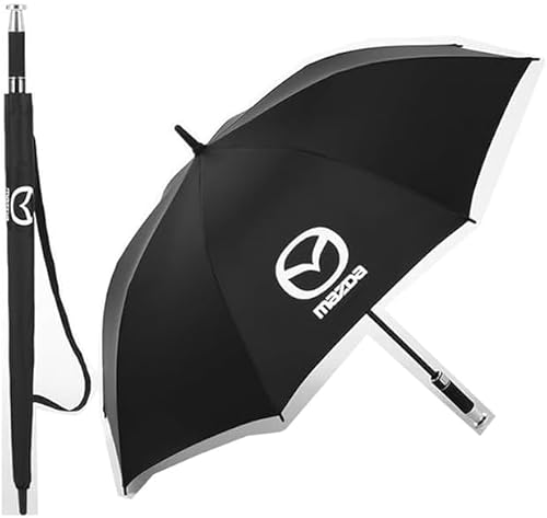 DECAIK Umbrella for Mazda 3 Axela Mazda 6 ATENZA CX4 CX5 CX30 CX60 CX8 CX9 CX90, Windproof Rainproof Sun Protection Travel Umbrella, Sturdy and Durable Portable Folding Umbrella for Men and Women