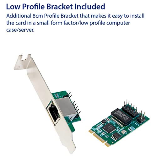 Image of IO CREST 2.5 Gigabit Ethernet M.2 M+B Key Interface Card 10 /100 /1000 /25000 Mbps RJ45 LAN Intel I225 Chipset,Black,SY-PEX24075
