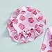 Newborn Baby Girl Swimsuit Long Sleeve 2pcs Duck/Shell Print Rash Guard Swimwear and Sun Hat (Pink Shell, 18-24 Months)