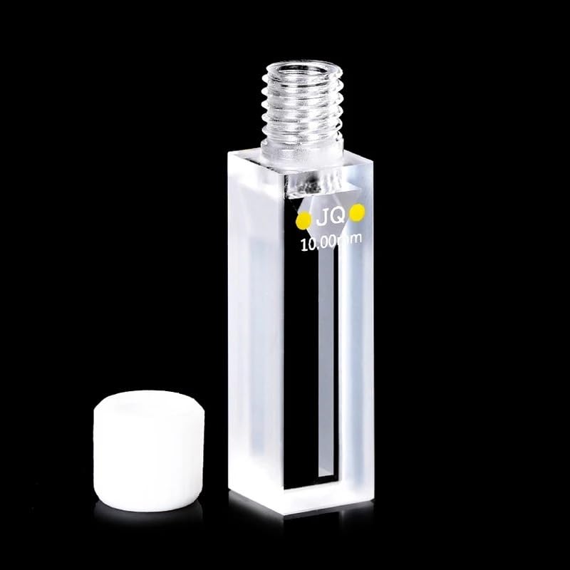 Cuvette en quartz avec bouchon à vis 10 mm pour fente 2 mm éclairage bidirectionnel
