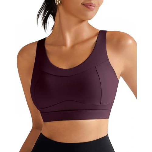 RUNNING GIRL High Impact Sports Bras for Women,Racerback Running Bra Workout Crop Tank Tops Longline Sports Bra Push up