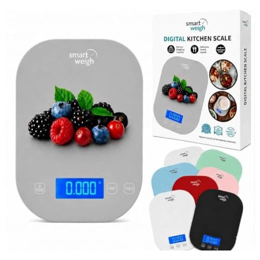 Smart Weigh 11 lb. Digital Kitchen Food Scale, Mechanical Accurate Weight Scale with 5-Unit Modes, Grams and Ounces for Weight Loss,Weighing Ingredients, Dieting, Keto Cooking, Meal Prep and Baking