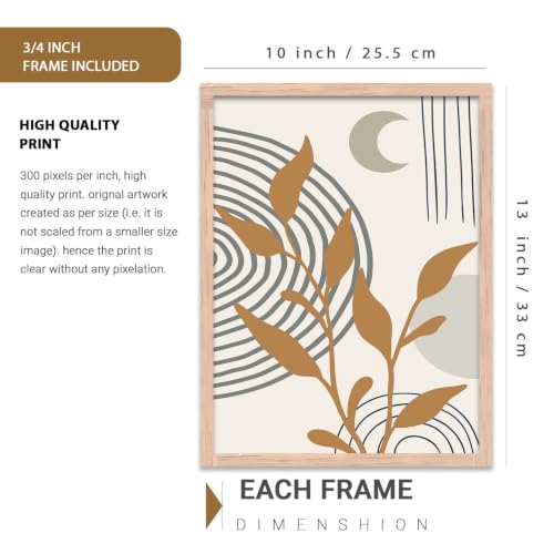 Image of kotart Painting for Wall Decoration - Modern Art Wall Decor Framed Painting for Living Room Bedroom - Framed Wall Posters /Paintings with Frame Set of 3 (Art 8, 10x13 inch)