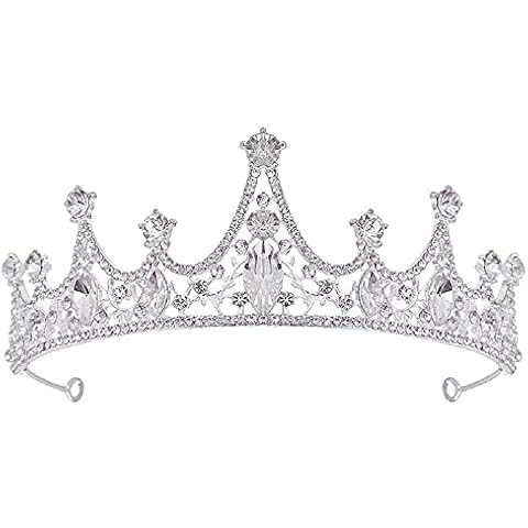 Generic Brands Crystal Tiara Crown Rhinestones Crown Bridal Crown for Wedding Birthday Parties Proms Pageants Cover