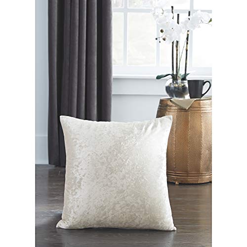 Signature Design By Ashley Misae Crushed Velvet Throw Pillow, 20 X 20 Inches, White #TOP1