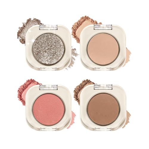Neutral Brown 4-Pack Single Eyeshadow Set