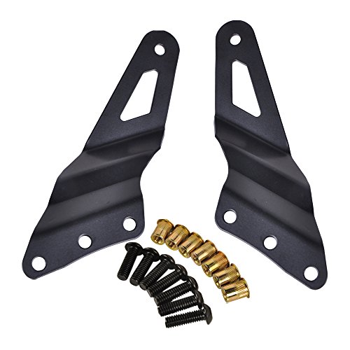 Omotor For 99-06 Chevy Silverado/GMC Sierra Steel Metal Upper Roof Windshield Mounting Brackets for 54 Inch Curved Led Work Light Bar SUV Offroad Lighting