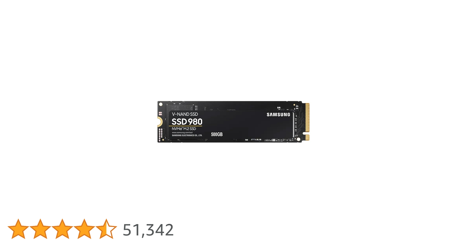 Samsung 980 500GB Up to 3,500 MB/s PCIe 3.0 NVMe M.2 (2280) Internal Solid State Drive (SSD) (MZ-V8V500) Samsung 980 500GB Up to 3,500 MB/s PCIe 3.0 NVMe M.2 (2280) Internal Solid State Drive (SSD) (MZ-V8V500)