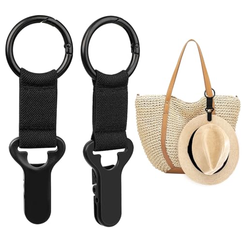 Niveaya Hat Clip for Travel on Bag - 2 Pack, Vacation Beach Cruise Essentials Accessory for Travel Handbag Backpack Luggage