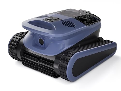 Pool Vacuum,Seauto New Shark Robotic Pool Cleaner for Inground Pools,4 Brushes&Motors,Waterline Only Mode,AI Sonar Navigation,240-Mins Max Runtime Sucks up to 3,230 Sq.ft