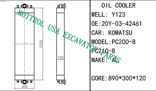 20Y-03-41791 20Y-03-41681 Hydraulic Oil Cooler FITS for Komatsu Excavator PC200-8 6D107