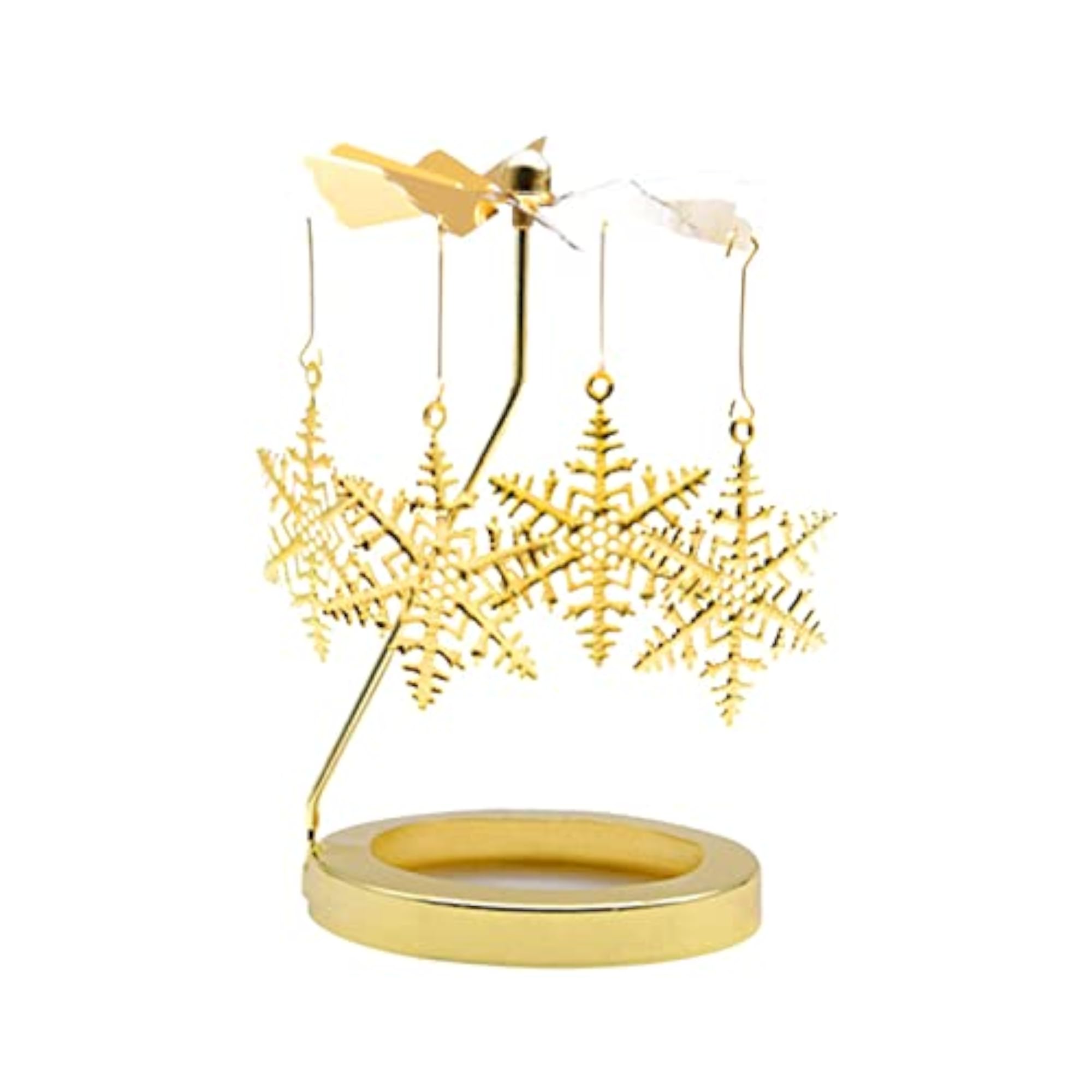 Rotating Snowflake Candle Holder for Living Room Decor