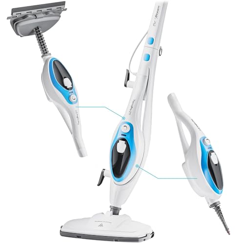 Steam Mop Cleaner 10-in-1 with Convenient Detachable Handheld Unit, Laminate/Hardwood/Tiles/Carpet Kitchen - Garment - Clothes - Pet Friendly Steamer Whole House Multipurpose Use by PurSteam
