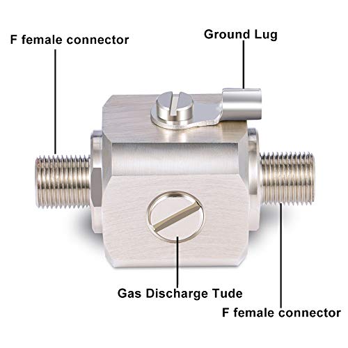 Xrds-Rf Lightning Arrestor F Female To F Female 75 Ohm Coaxial Lightning Aresstor With Gas Tube For Satellite Cable Tv 2G 3G 4G Cell Phone Signal Booster Lte Antennas #TOP1