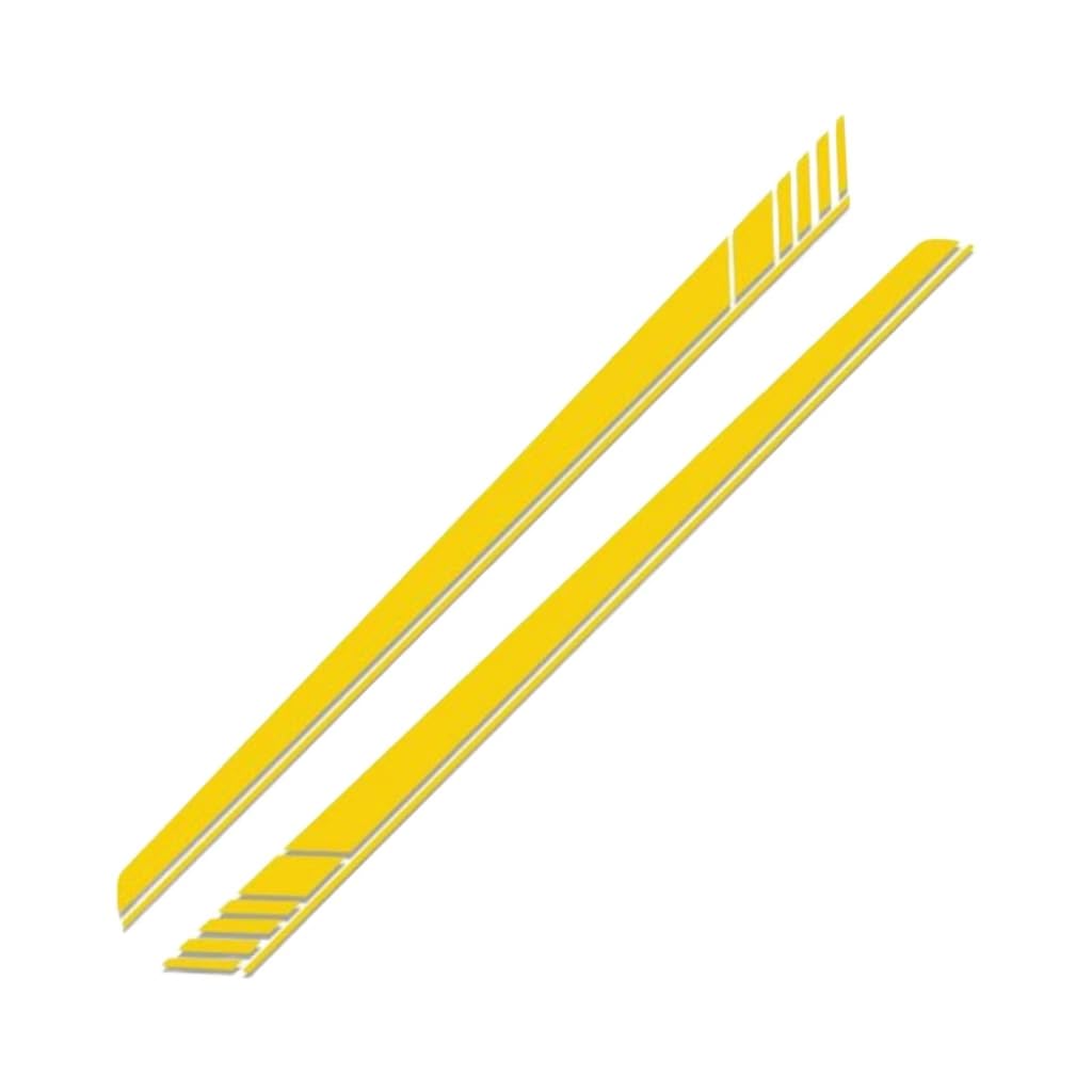 R-timer 2 Pcs Car Side Skirt Stickers for Mercedes-Benz CLA Saloon (C178 C174) 2025 2026, Door Skirt Stripes Checkered Sticker Body Side Decals Auto Exterior Accessories,Yellow