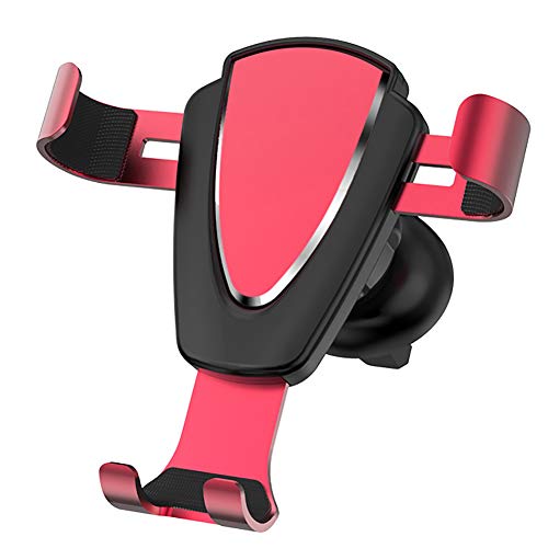 Support de téléphone de voiture, d'une seule main pour débloquer 360 ° Rotating Vent voiture Bracketfor Iphone11pro Max/XS Max/Xr/X / 8S / 8/7 / 6Plus Galaxy S10 / S9 / S8, Huaweietc,Rouge Cover