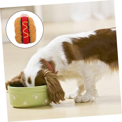 Disfraz divertido de perrito caliente para perros y gatos miniatura 7