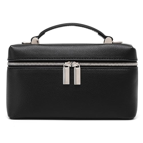Image of Rejolly Top-Handle Vanity Bag for Women Leather Small Handbag Crossbody Shoulder Pouch Purse